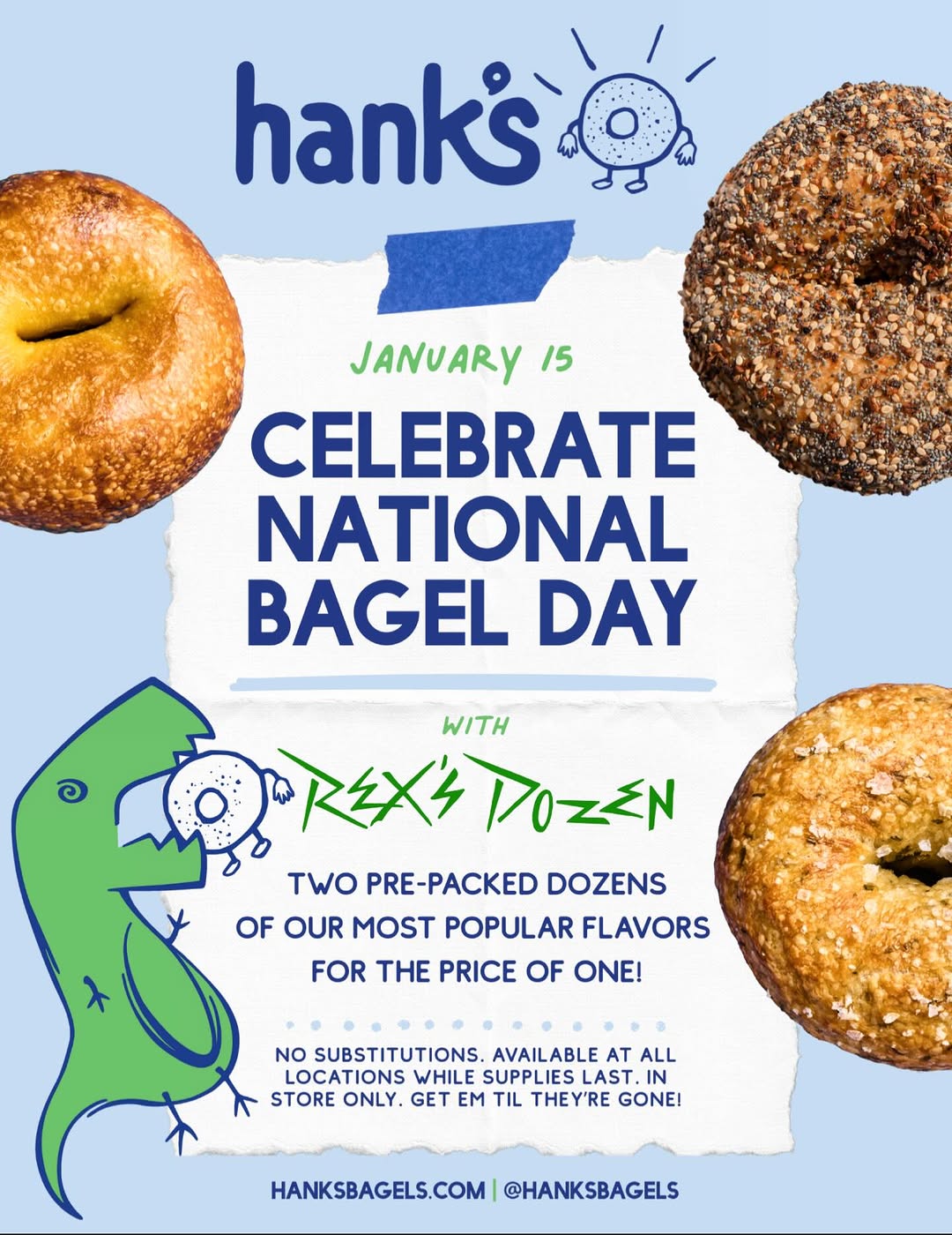 Hank's Bagels customer favorites